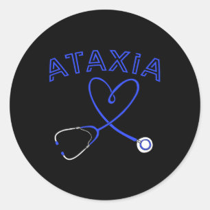 Ataxia Stethoscope Nurse Neurologisches Hemiataxia Runder Aufkleber
