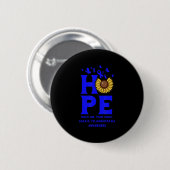 Ataxia Telangiectasia Blue Hope Vintag Sunflower Button (Vorne & Hinten)