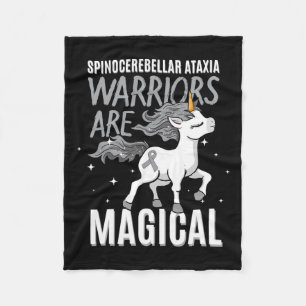 Ataxia Warrior Awareness Ribbon Sca Unicorn Fleecedecke