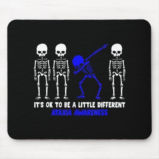 Ataxia Warrior Blue Ribbon Awareness disease hallo Mousepad (Vorne)