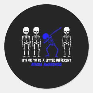 Ataxia Warrior Blue Ribbon Awareness disease hallo Runder Aufkleber