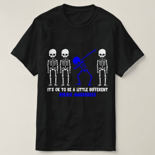 Ataxia Warrior Blue Ribbon Awareness disease hallo T-Shirt (Design vorne)