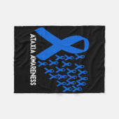 Ataxie-Bewusstsein Blaues Band Geschenk Fleecedecke (Vorderseite (Horizontal))
