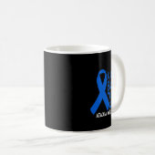 Ataxie-Bewusstsein Blaues Band Geschenk Kaffeetasse (VorderseiteRechts)