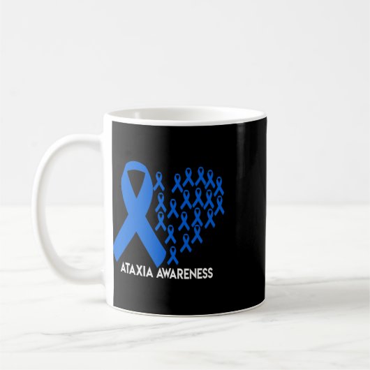 Ataxie-Bewusstsein Blaues Band Geschenk Kaffeetasse (Links)