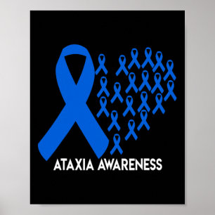 Ataxie-Bewusstsein Blaues Band Geschenk Poster