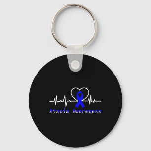 Ataxie-Bewusstsein Heartbeat Warrior-Unterstützung Schlüsselanhänger