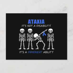 Ataxie Es ist keine Behinderung Tshirt Ding Skelet Postkarte