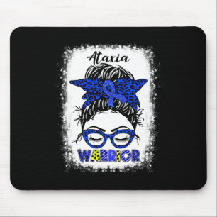 Ataxie-Kriegerin Unordentlicher Knoten Blaues Band Mousepad