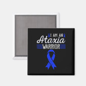 Ataxii Warrior Blue Ribbon Awareness Magnet (Vorderseite/Rückseite)