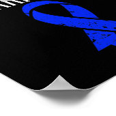 Ataxii Warrior Blue Ribbon Awareness Poster (Ecke)