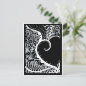 ATC Schwarzes Herz Postkarte (Stehend Vorderseite)