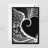 ATC Schwarzes Herz Postkarte (Vorne/Hinten)