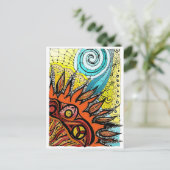 ATC-Sonne Postkarte (Stehend Vorderseite)
