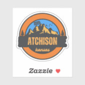 Atchison, Kansas Aufkleber (Blatt)