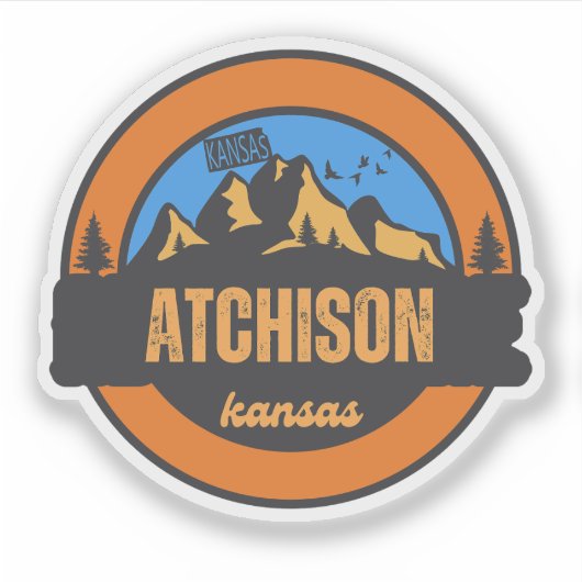 Atchison, Kansas Aufkleber (Vorderseite)