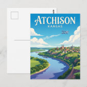 Atchison Kansas Postkarte (Vorne/Hinten)