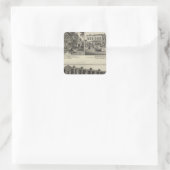 Atchison, Kansas Quadratischer Aufkleber (Tasche)