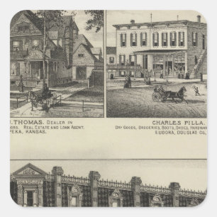 Atchison, Kansas Quadratischer Aufkleber