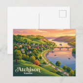 Atchison Riverfront Kansas Postkarte (Vorne/Hinten)