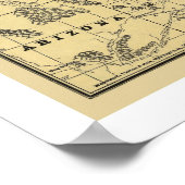 Atchison Topeka Santa Fé Bahnkarte 1880 Poster (Ecke)