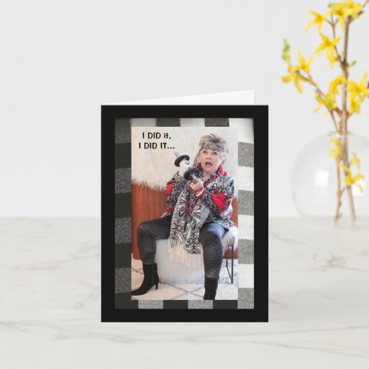 Ate a Pint Eis Cream Card Karte (Gelbe Blume)