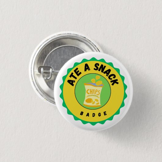 Ate a Snack Abzeichen Button (Vorne & Hinten)