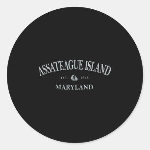 Ateague Insel Maryland _ Ateague Insel Md Segelboo Runder Aufkleber