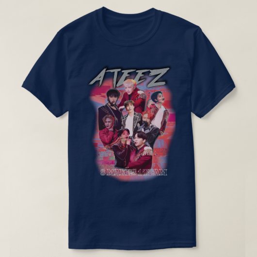 ATEEZ KPOP MERCH OLD RETRO KNOCK AUS INSPIRIERT ME T-Shirt (Design vorne)