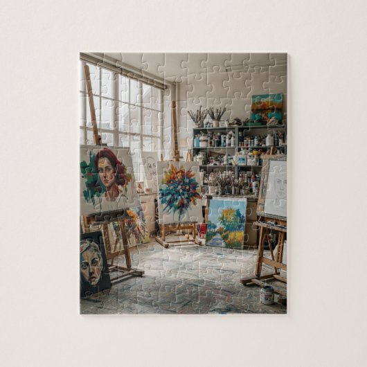 Atelier des Künstlers Puzzle (Vertikal)