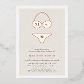 Atelier Lingerie Brautparty Folieneinladung (Vorderseite)