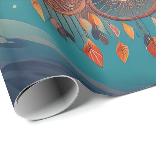 Atem des Everest, Dreamcatcher Tree of Life Geschenkpapier (Rolleneckpunkt)