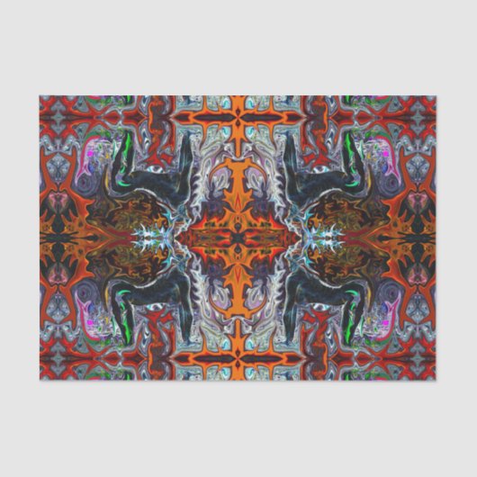 Atem des Feuer-Yoga-Musters im Rot durch Deprise Seidenpapier (Vorderseite)