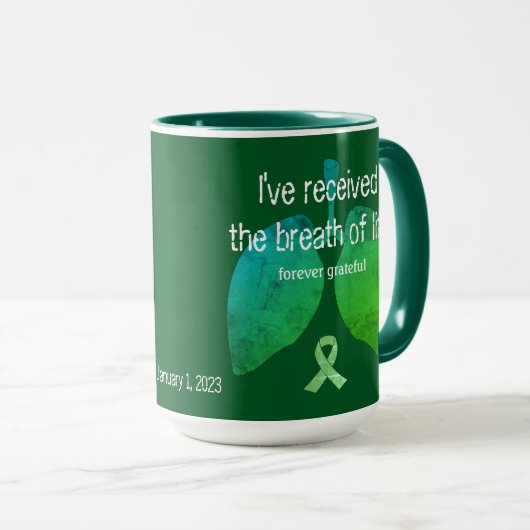 Atem des Lebens Lung Transplant Custom Coffee Tasse (VorderseiteRechts)