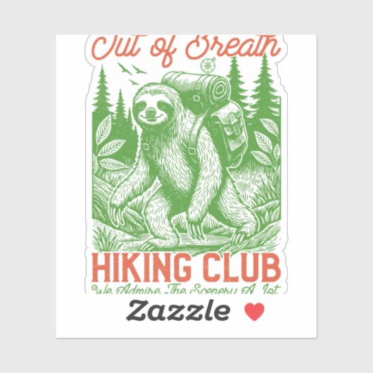 Atem Funny Funny Funny Fly Wandern Club Aufkleber (Blatt)