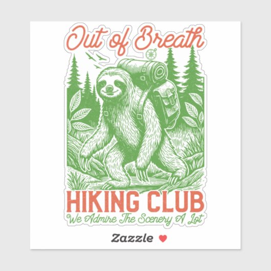 Atem Funny Funny Funny Fly Wandern Club Aufkleber (Blatt)