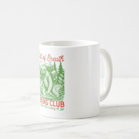 Atem Funny Funny Funny Fly Wandern Club Kaffeetasse (VorderseiteRechts)