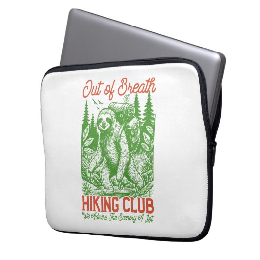 Atem Funny Funny Funny Fly Wandern Club Laptopschutzhülle (Vorderseite Links)