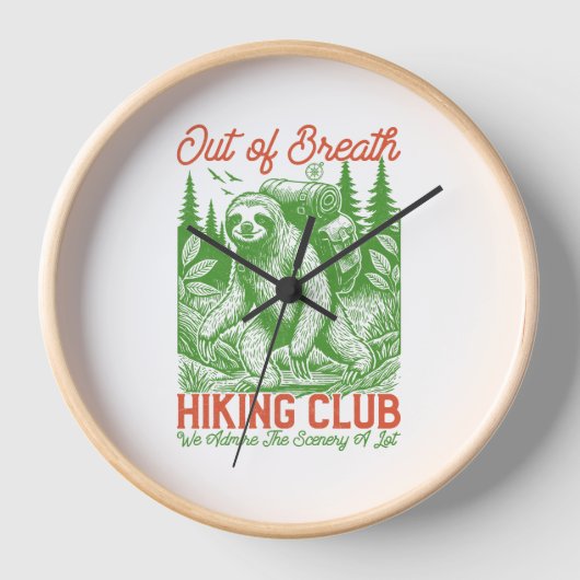 Atem Funny Funny Funny Fly Wandern Club Uhr (Vorderseite)