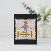 Atem und Liebe auf Grau Postkarte (Stehend Vorderseite)
