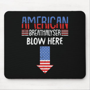 Atemalkoholtestgerät 4. Juli Lustig Amerikanische Mousepad