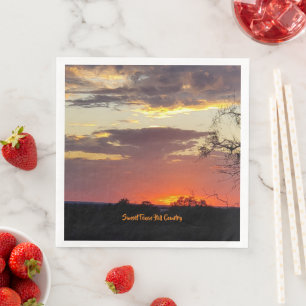 Atemberabend Texas Sonnenuntergang Papier Serviett Serviette