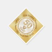 Atemberaubend, 50 Jahre alt Napkins, 3 Größen BULK Serviette (Ecke)