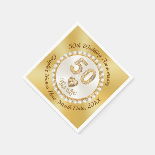 Atemberaubend, 50 Jahre alt Napkins, 3 Größen BULK Serviette (Ecke)