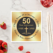 Atemberaubend, 50. Kirchenjubiläum, Napkins 3 Größ Serviette (Beispiel)