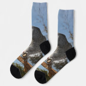 Atemberaubend-Afrikanischer Grauer Papagei Socken (Linkes Detail)