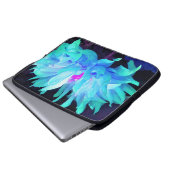 Atemberaubend Aqua Blue und Green Cactus Dahlia Laptopschutzhülle (Vorne Knopf)