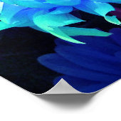 Atemberaubend Aqua Blue und Green Cactus Dahlia Poster (Ecke)