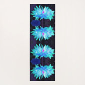 Atemberaubend Aqua Blue und Green Cactus Dahlia Yogamatte (Rückseite)