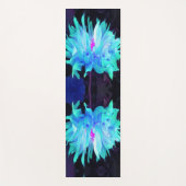Atemberaubend Aqua Blue und Green Cactus Dahlia Yogamatte (Vorderseite)
